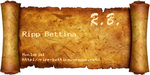 Ripp Bettina névjegykártya